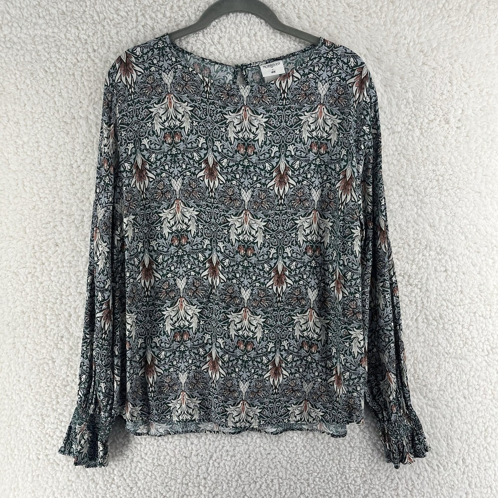Morris & Co x H&M‎ Floral Blouse Cottagecore Women Size 12